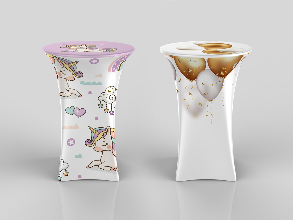 TecTronic housse extensible pour mange-debout: impression de licorne et de ballons