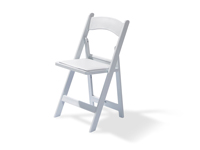 chaise de cérémonie avec coussin en skaï