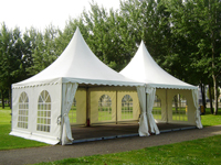 Tente pagode avec bâche en pvc ou polyester
